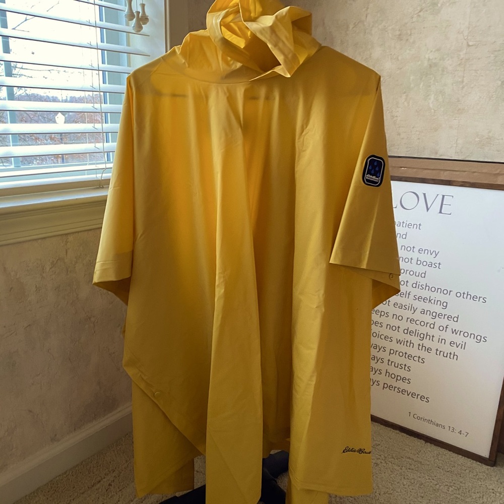 Eddie Bauer youth yellow rain poncho